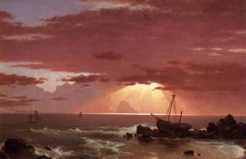 L’épave du paysage Fleuve Hudson Frederic Edwin Church Peinture à l'huile